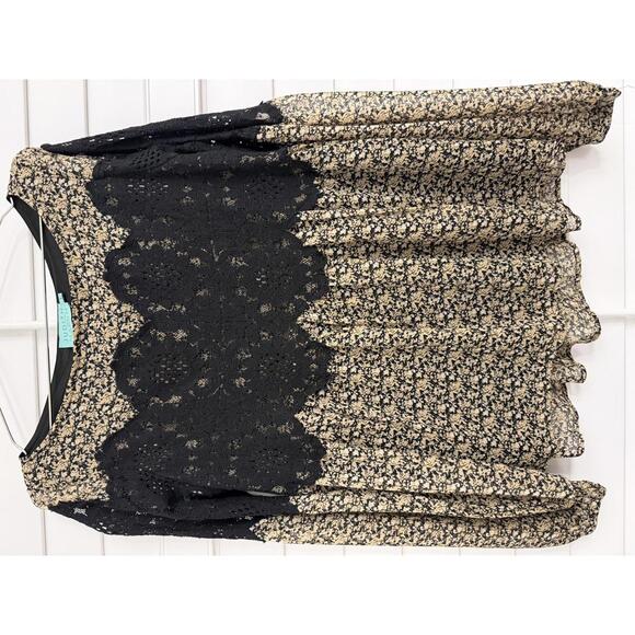 Judith March black lace overlay blouse  Size Large - Picture 2 of 7